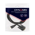 DYNAMIX 2m HDMI Male to DVI-D Male (18+1) Cable. Single Link Max Res: 1080P@60Hz