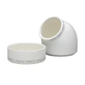 2pc Ecology Abode Salt Cellar & Pinch Porcelain Pot Set Kitchen Essentials White