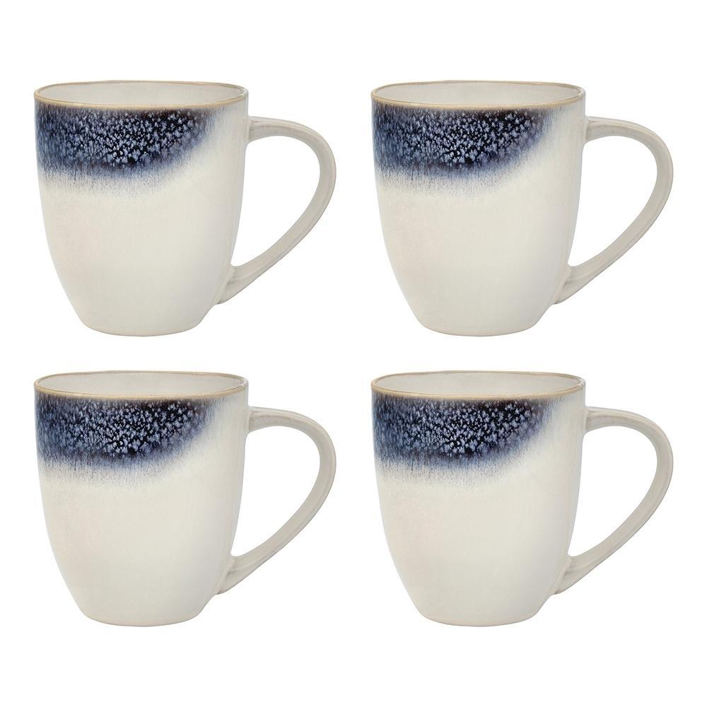 4pc Ecology 380ml Atol Mug Set Coffee/Tea Cup Home/Kitchen Stoneware Deep Blue