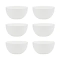 6x Ecology 10cm Canvas Rice/Soup Bowl Coupe Kitchen Serving Cup Dinnerware White
