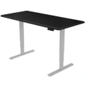 【Sale】Sit To Stand Up Standing Desk, 150x70cm, 62-128cm Electric Height Adjustable, Dual Motor, 120kg Load, Black/Silver Frame