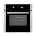 Omega Oven 60cm Pyrolytic 8 Function Black Glass & Stainless Steel OO61PX