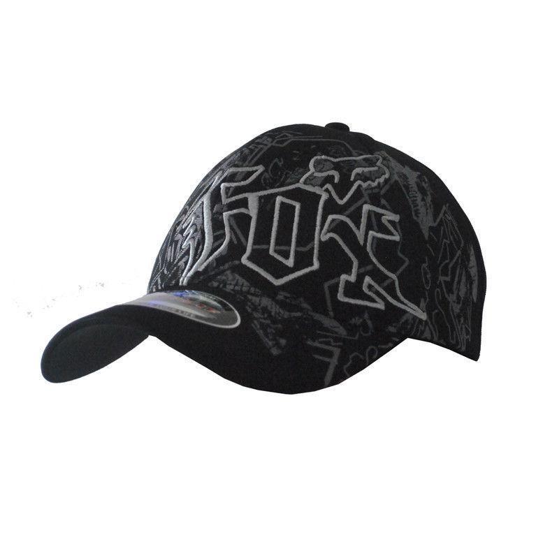 NWT Fox Men's Ball Sport Cap/Hat S/M Size FlexFit Black #011 Xmas Gift