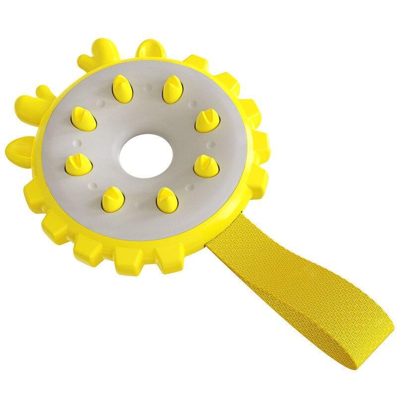Pet Dog Toys Molar Training Dog Chew Flying Disc Interactive Accessories (Color:Yellow)