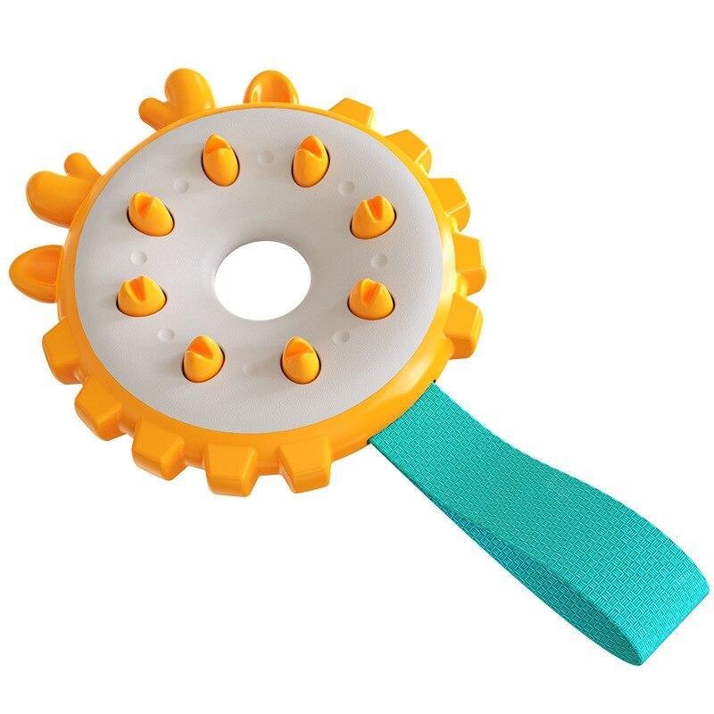 Pet Dog Toys Molar Training Dog Chew Flying Disc Interactive Accessories (Color:Orange)
