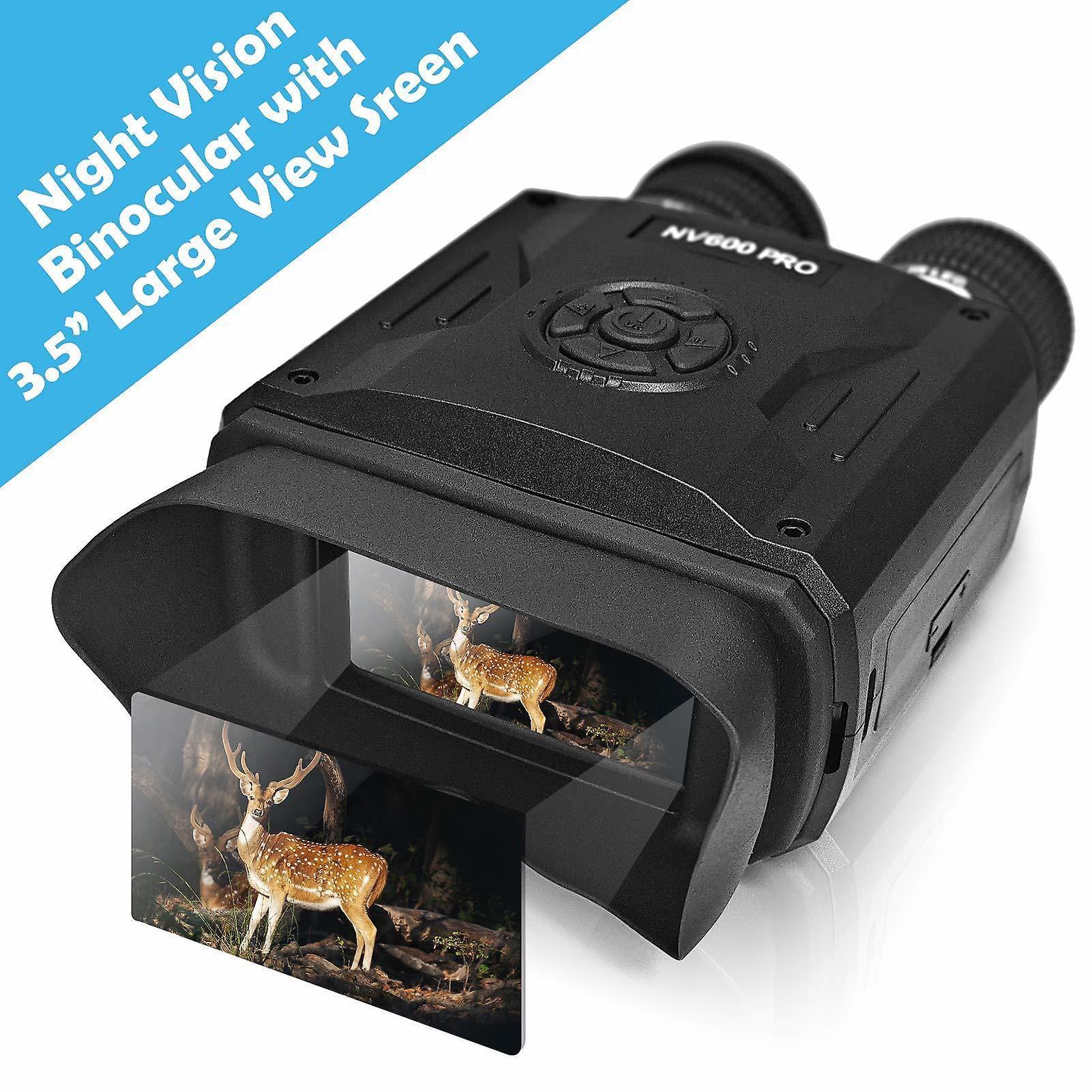 Digital Zoom Night Vision Binoculars IR Night Vision Scope with 16GB Camera Video Playback Menu Modes(black)