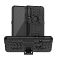 Alcatel 1S (2020) 5028Y Slim Shockproof Armour Phone Case Cover + Tempered Glass (Black)