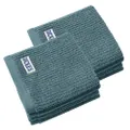 8pc Dickies Zero Twist Rib Towel 33x33cm Soft Hand Bath Clean Washer Petrol Blue