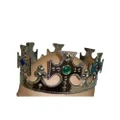 2x King's crown with jewels-silver