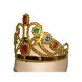 2x Queen's crown with jewels -Gold