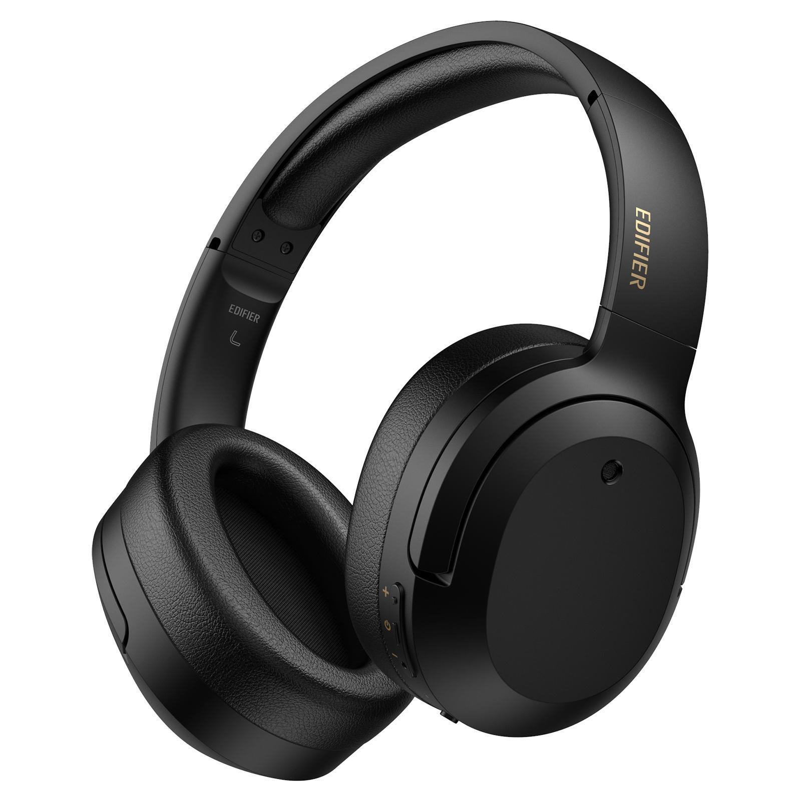 Edifier W820NB Plus Active Noise Cancelling Headphones, Wireless Over Ear Headphones with Hi-Res Sound, 49H Playtime, Bluetooth Headphones with Comfortable Fit, Custom EQ via App