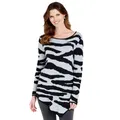 W LANE - Womens Tops - Zebra Pullover Top