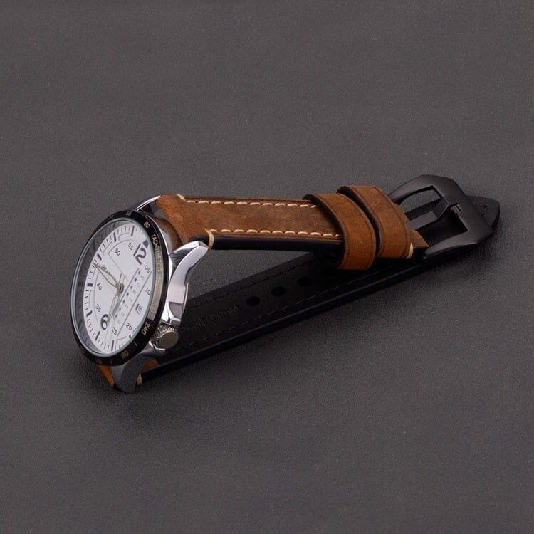 Retro Leather Straps Compatible with the Samsung Galaxy Watch 3 (45mm)