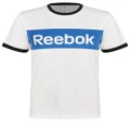 Reebok - Mens Winter Tops - White Tshirt / Tee - Cotton - Graphic - Smart Casual - Short Sleeve - Crew Neck - Long - Office Fashion Design - Work Wear