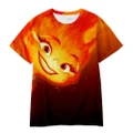 Goodgoods Kid Boys Movie Elemental Themed Round Neck Short Sleeve T Shirt Fire And Water Element Casual Tops(Style B,6-7Years)