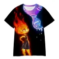 Goodgoods Kid Boys Movie Elemental Themed Round Neck Short Sleeve T Shirt Fire And Water Element Casual Tops(Style C,5-6Years)
