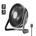 Vivva Portable Mini USB Cooling Fan 360° Rotation Small Desktop Cooler Quiet Personal(Black/4 inch)