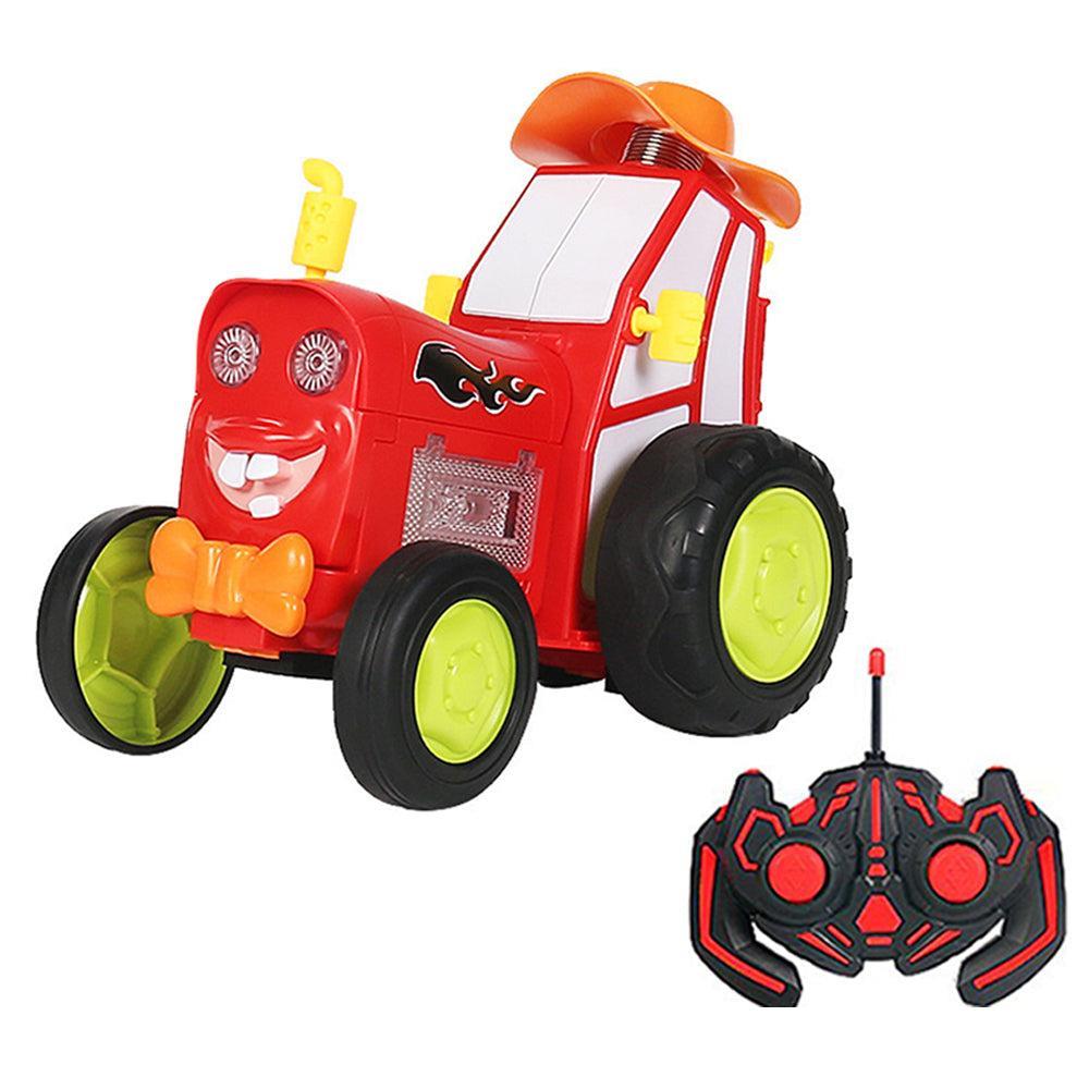 Wireless Remote Control Toy Car Dancing Stunt Car Crazy Jumping Car Red