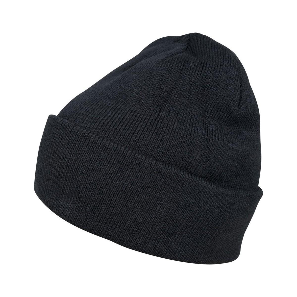 Build Your Brand Adults Unisex Heavy knit Beanie (Navy) (One Size)