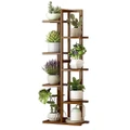 【Sale】6 Tiers Vertical Bamboo Plant Stand Staged Flower Shelf Rack Outdoor Garden