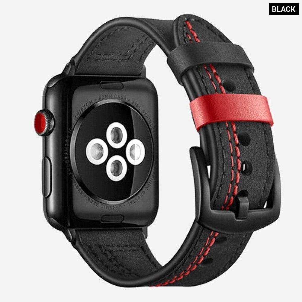 Leather Replacement Strap For Apple Watch
