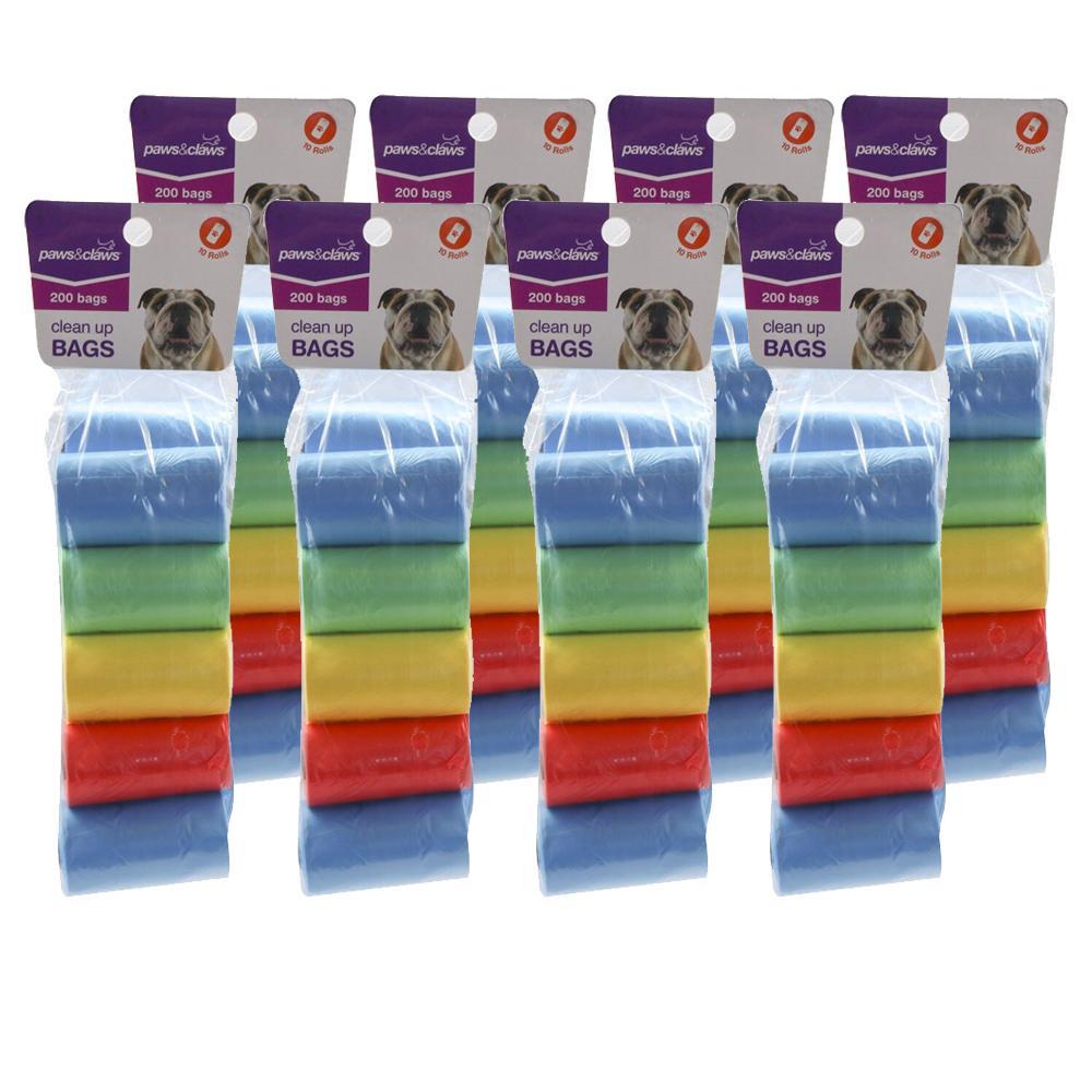 1600pc Paws & Claws Doggy Clean Up Bags Garbage Poop Bag Pet Dog Waste Storage