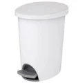 Sterilite 10818002 2.6-Gallon Ultra Step-On Wastebasket, 2-Pack, White