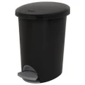 Ultra Step-On Wastebasket (Black) - 2.6 Gallon