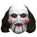 Billy Puppet SAW Deluxe Horror Adult Mens Costume Overhead Latex Mask with Wig