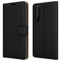 Sony Xperia L4 (6.2") Magnetic Leather Wallet Stand Phone Case Cover (Black) Book Wallet
