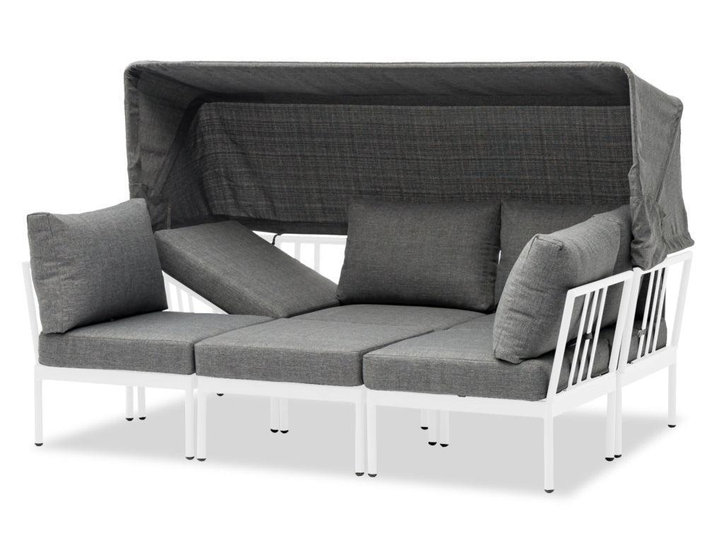 FurnitureOkay Florence Aluminium Outdoor Multi-Function Daybed - White
