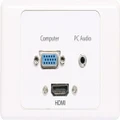 Dynalink VGA 3.5mm HDMI Wallplate Dual Cover - Fly Leads