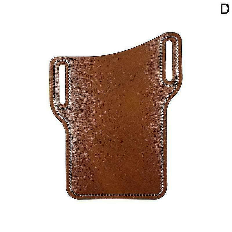 Men Waist Bag Props Leather Purse Phone Wallet Cellphone Belt Loop Case.(brown)1pcs)