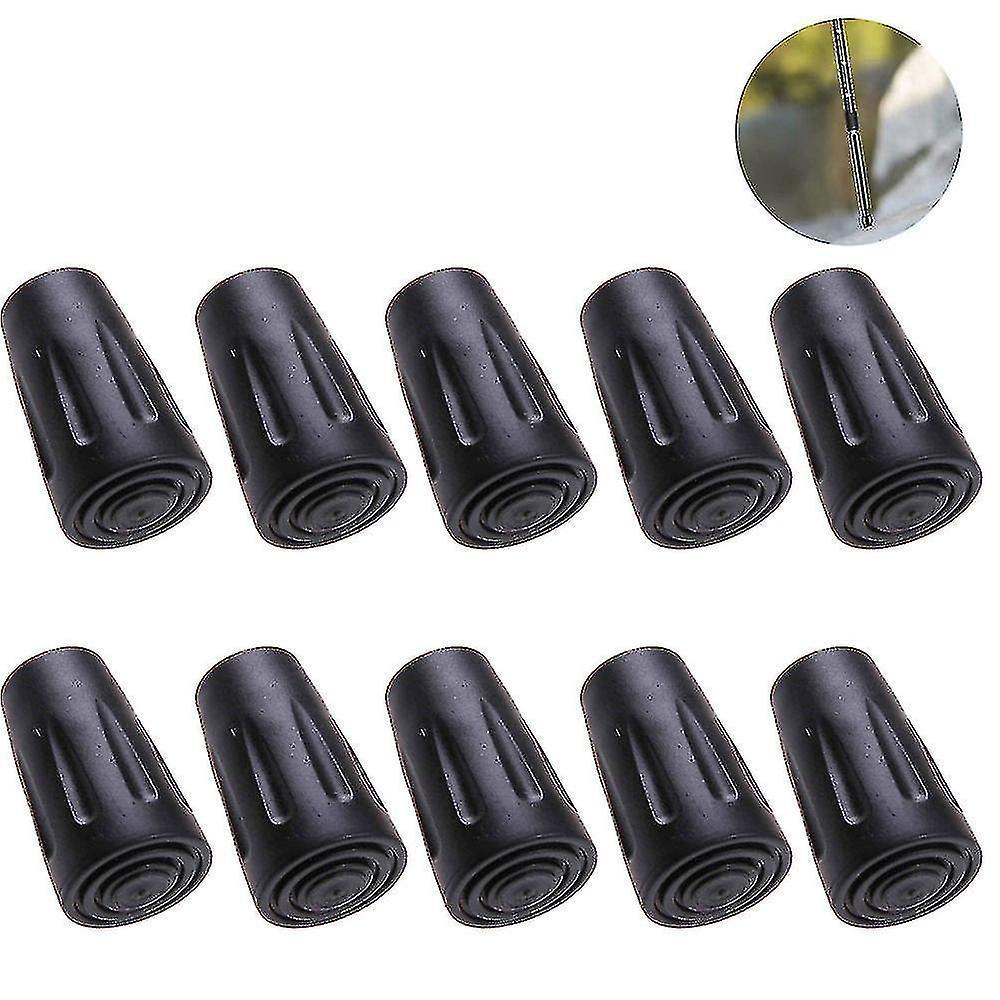 10 Pack/5 Pair Walking Pole Rubber Tips, Trekking Pole Tip Protectors High Quality