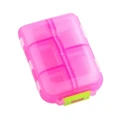 Goodgoods House Ten Gird Double Layer Medicine Box Portable Daily Pill Case(Pink)
