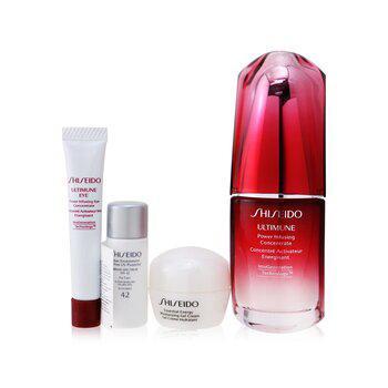 SHISEIDO - Ultimate Hydrating Glow Set: Ultimune Power Infusing Concentrate 30ml + Moisturizing Gel Cream 10ml + Eye Concentrate 5ml + SPF 42 Sunscreen 7ml