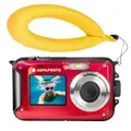 AGFAPHOTO 24MP Waterproof Compact Zoom Digital Camera with Dual LCD and Full HD Video Recording, Realishot WP8000 RED PLUS