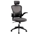 Advwin Mesh Office Chair Adjustable Height Ergonomic Chair High Back Swivel Executive Computer Desk Work Seat Grey