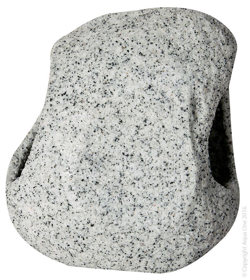Aqua One Round Granite Cave Ornament - Jumbo (37054)