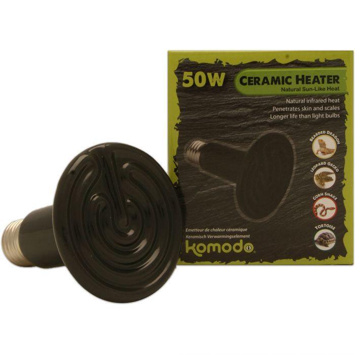 Komodo Ceramic Heat Emitter Black 50W