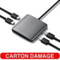 Satechi Aluminium Space Grey 4-Port 6cm USB-C Hub/Ports For MacBook/ChromeBook