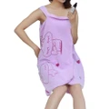 Cartoon Soft Microfiber Wearable Bath Towel Bathrobes Bath Skirt (Purple)