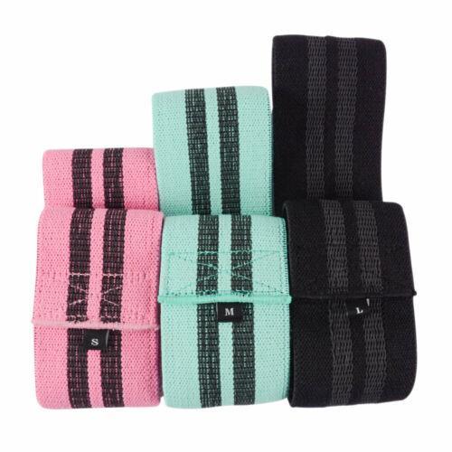 3Pcs Resistance Bands Strength Training Fabric Loop Hip Exercise Non Slip