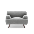 MAX Grey Fabric Upholstery Sofa/Plywood Frame/Wood Legs/Armchair/Three Seater/Four Seater