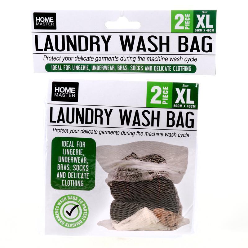 Clothes Lingerie Washing Bag Delicates Laundry Zipper Mesh Bag 2 Pcs