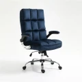 AADEN Aria Velvet Home Office Chair- Blue