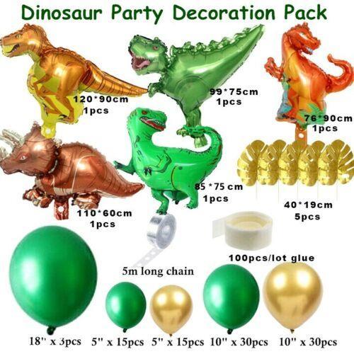 Dinosaur Balloon Garland Arch Kit Jungle Theme Party Supplies Foil Latex Balloon