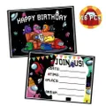 16 Pcs Invitation Card Among Us Party Supplies Kids Birthday Decoration