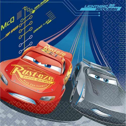 16Pcs Lunch Napkin Cars Lightning McQueen Value Party Pack Party Supplies Kids Birthday Decoration
