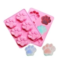Cat Dog Paw Silicone Fondant Mold Cake Soap Cookies Chocolate Baking Tin Mould